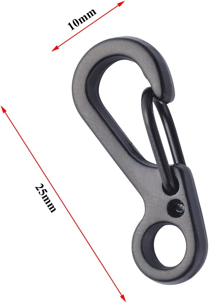 30 Pcs Adjustable strap buckle black White plastic snap clip hooks Mini  carabiner backpack paracord strap hooks - AliExpress
